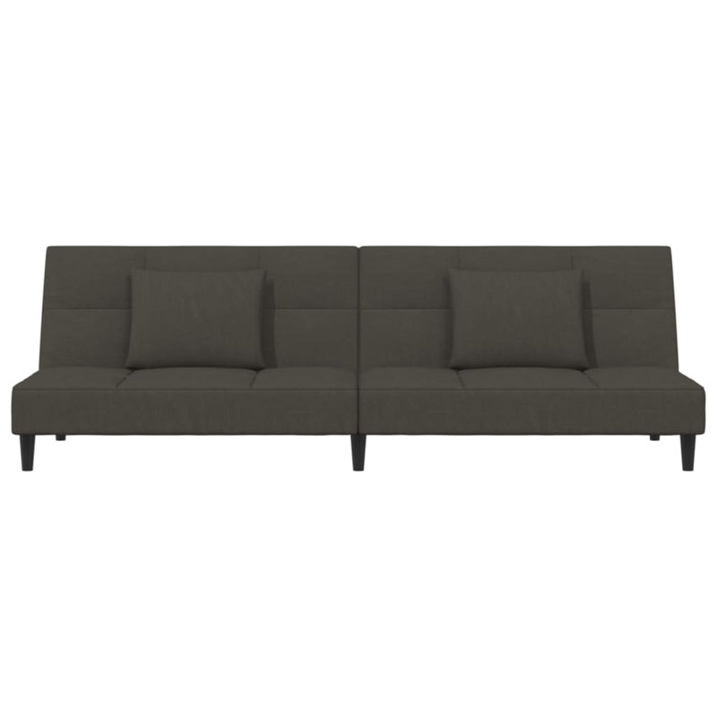 Canapé-lit sans accoudoirs en velours 78,7 po Sacario, Velours gris foncé