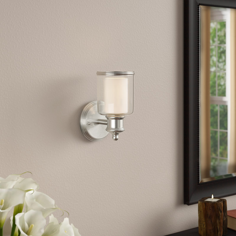 Allysa Flush Mounted Sconce, Polished Nickel