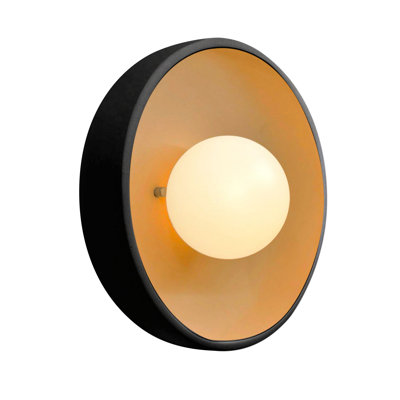 Single Light Ceramic Flush Mount Sconce