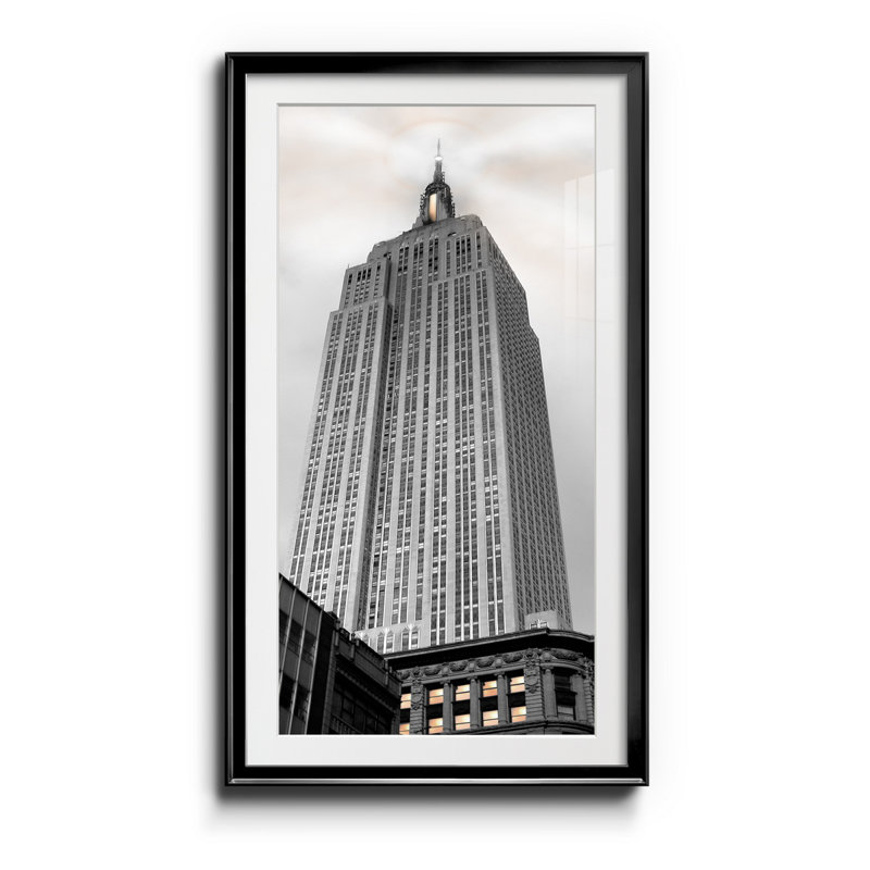 " Empire State Building ", Black, 14.5" H x 26.5" W x 1.5" D
