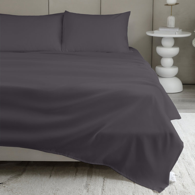 Ensemble de draps en microfibre Beddora - 1 drap plat, 1 drap-housse et 2 taies d'oreiller - Literie infroissable, légère et respirante pour toutes les saisons