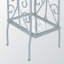 Table d'appoint, côté, bout, table de chevet, lampe, salon, chambre à coucher, verre trempé, métal gris