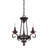 Noble 3-Light Rustic Black Chandelier