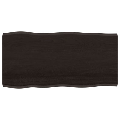 vidaXL Table Top Wooden Desk Top for Table Treated Solid Wood Oak Live Edge