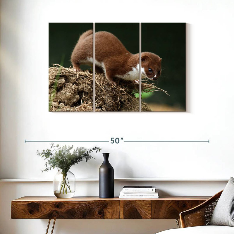 Food Hunting Weasel, 24" H x 38" W