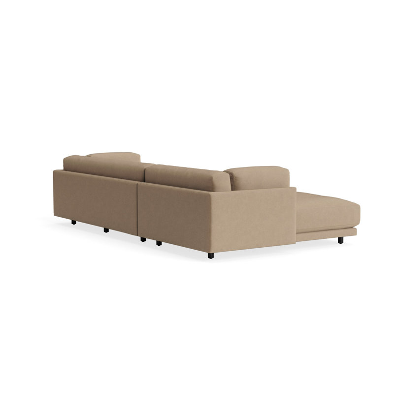 MTO - Sunday Small Sofa w/ Chaise, Otter Velvet, Left