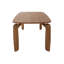 Table de salle à manger Cid Mike, bois brun noyer, plateau rectangulaire de 87 pouces