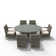 Oval 6 - Person 70.87" Long Dining Set with Cushions
