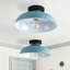 1-Light Industrial Semi Flush Mount Ceiling Light-495739654