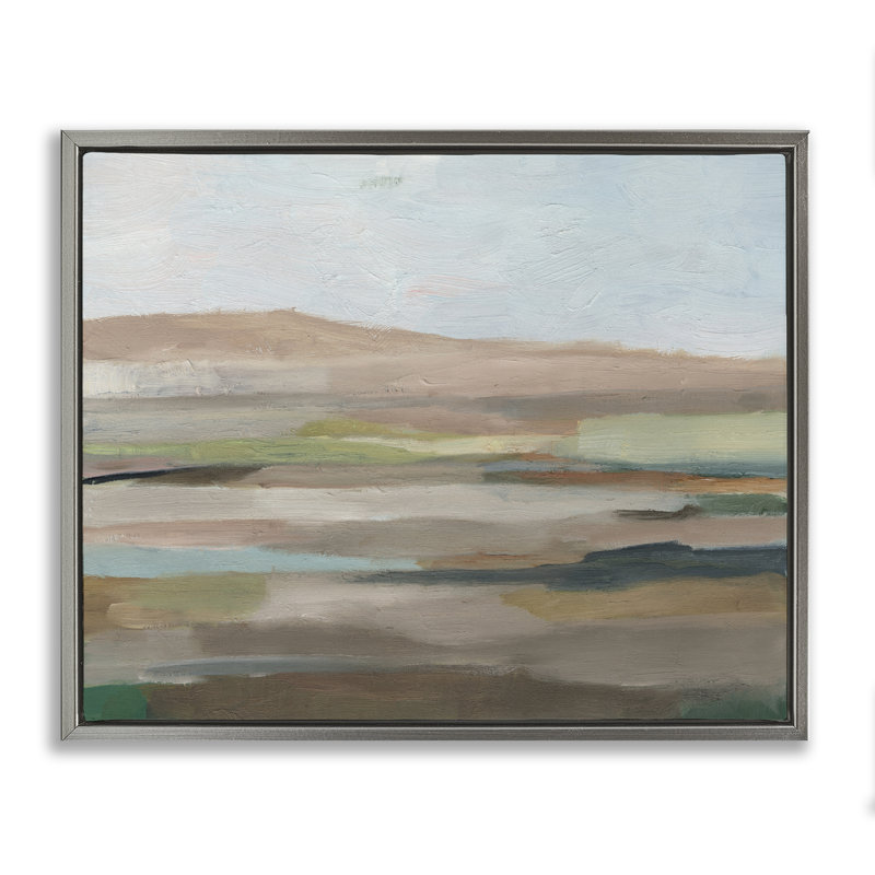  «Scenic Desert Landscape», art mural encadré sur toile flottante par Ethan Harper, Cadre flottant gris lustré