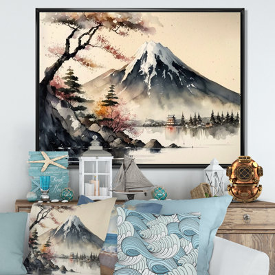 Japanese Landscape In Watercolor II - Japan Wall Art For Living Room