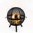 Deko Living 34 Inch Diameter Outdoor Steel Wood Burning Sphere Fire Pit with Screen Lid and Poker