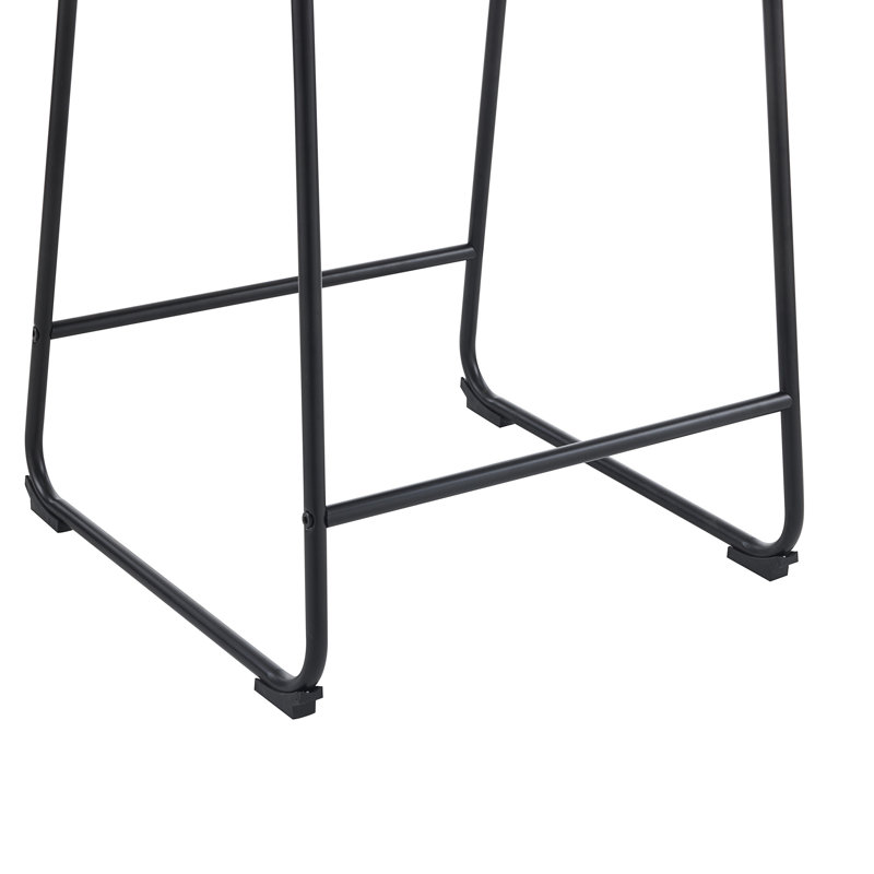 Tabouret de bar et de comptoir rembourré Cobina, Tabouret de comptoir (assise de 24 po de hauteur), Crème