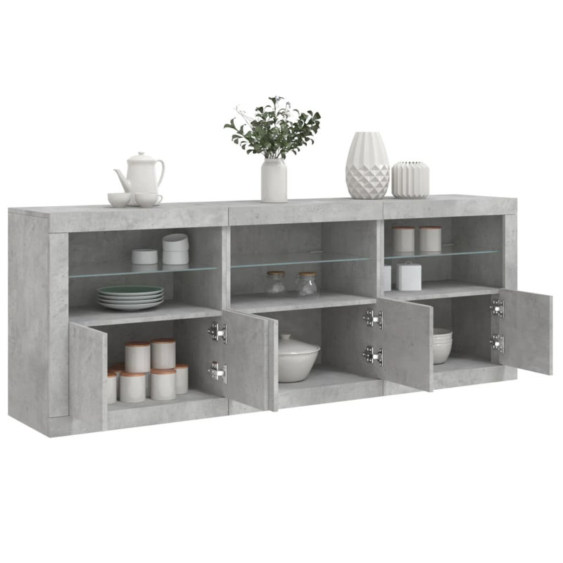 Barzykin 181.5cm Sideboard, Concrete Grey
