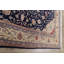 Tapis bleu marine en laine noué à la main de conception unique 9 pi x 12 pi années 1980 9 pi x 12 pi Brag