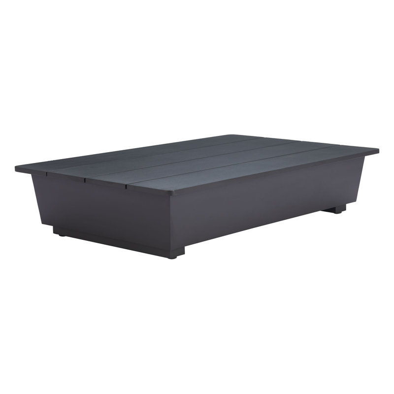 Table basse moderne moderne pour salon Table d'appoint rectangulaire contemporaine noire durable