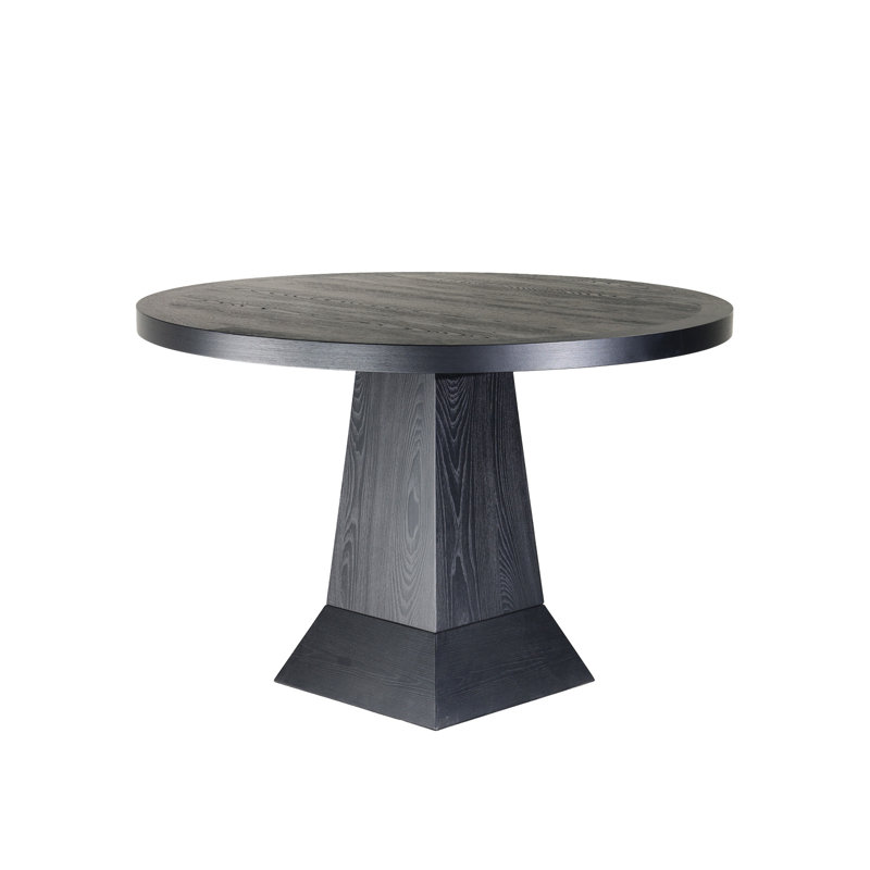 Leighton Round Pedestal Dining Table, Black