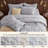 Bedsure Oversized King Burgundy Pintuck Bed-in-a-Bag - Gray Pinch Pleat Comforter Set with Sheets, Pillowcases & Shams (Set of 7)-118612975-128876093