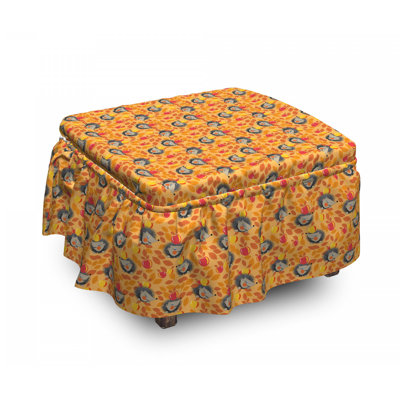 Box Cushion Ottoman Slipcover