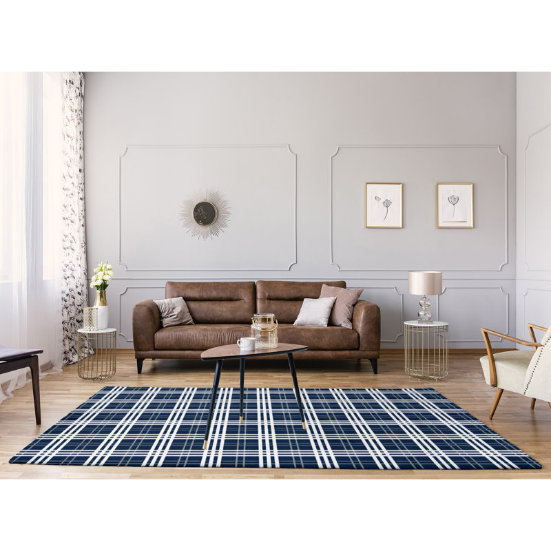 Plaid Indoor Rug, Rectangle 5' x 7'