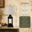 Lampe de table à commande tactile à 3 intensités avec ports USB + A (4 ampoules à DEL incluses)-1627623999-1627623992