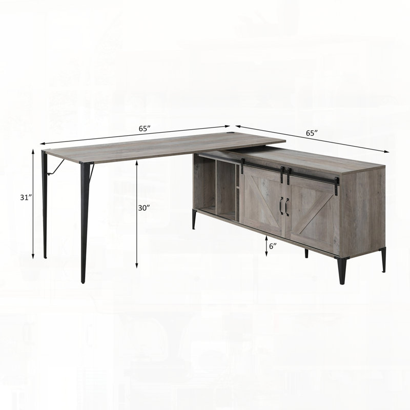 Bureau d'écriture avec cabinet, Gris