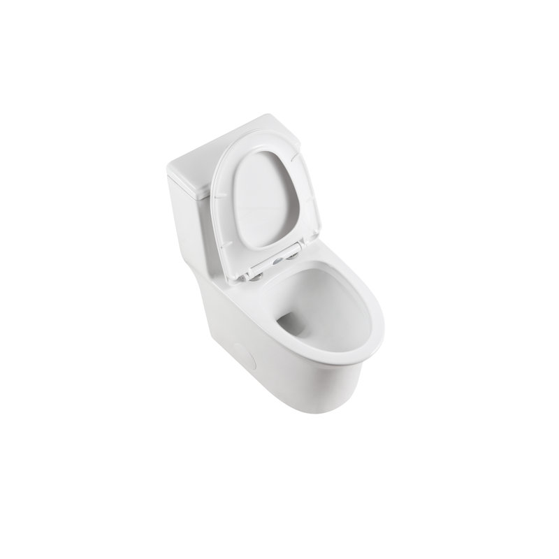 Toilette monobloc 1,1 / 1,6 GPF allongée à hauteur de confort très grande, certifiée CUPC, certifié Watersense, céramique, couleur blanche, siège à fermeture en douceur