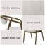 Chaise d'appoint en chenille et noyer Delina