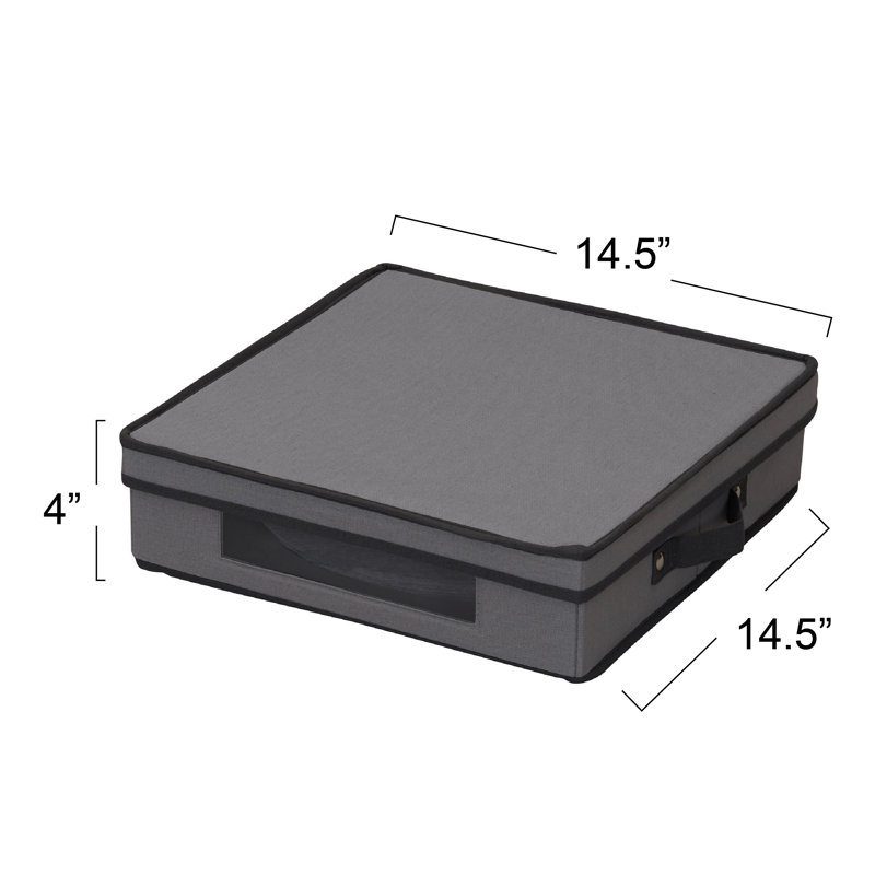 Canvas Dining Plates Storage, Gray