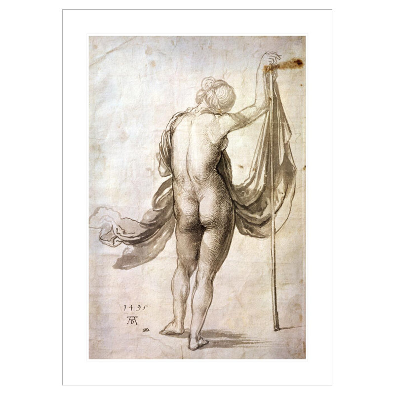 «Nude Study» par Albrecht Dürer - reproduction d'art numérique encadrée, 41.5" H x 30.34" W