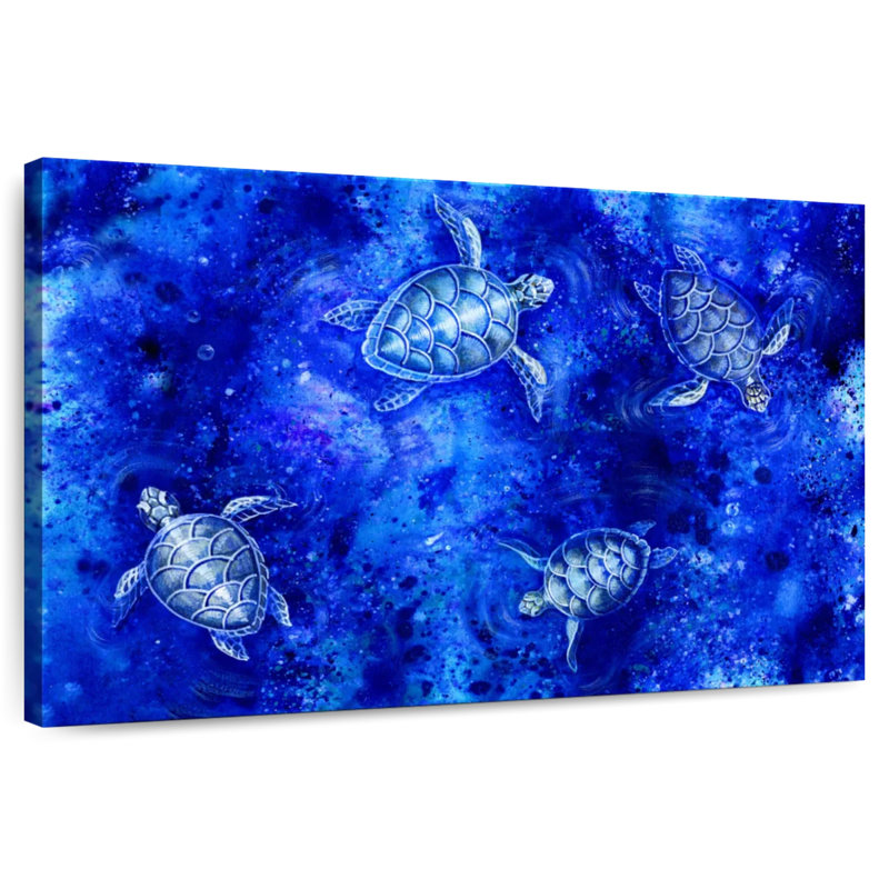 Acrylique de tortue de mer Brampt, H 16 po x l 24 po
