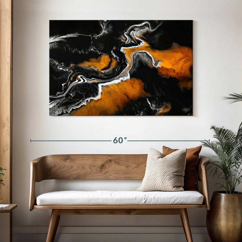 Avery Gold And Black Abstract