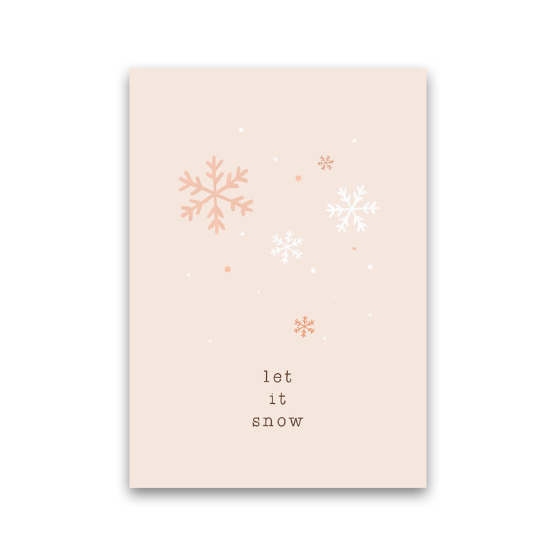 Let It Snow - Print, No Framed, 84cm H x 60cm W x 1cm D