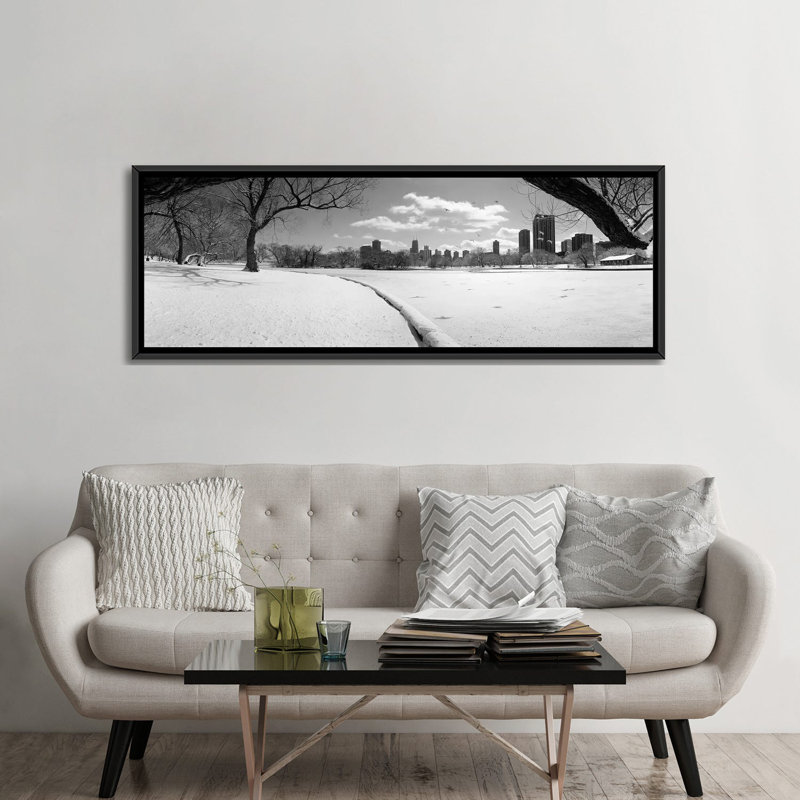 «Buildings in a City, Lincoln Park, Chicago, Illinois», reproduction de photo sur toile, H 24 po x l 72 po x P 1,5 po