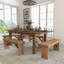 Dejon Ensemble de table de ferme pliable et quatre bancs 8 pi x 40 po Taren-2105094731-2105094734