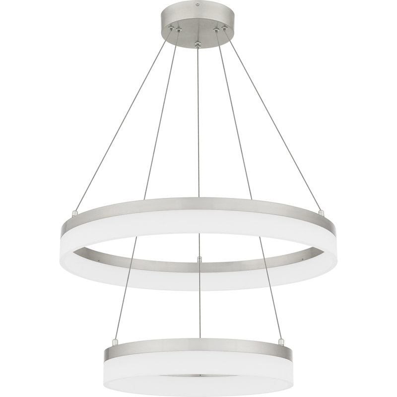 Vashtie Integrated LED Pendant Light, Brushed Nickel