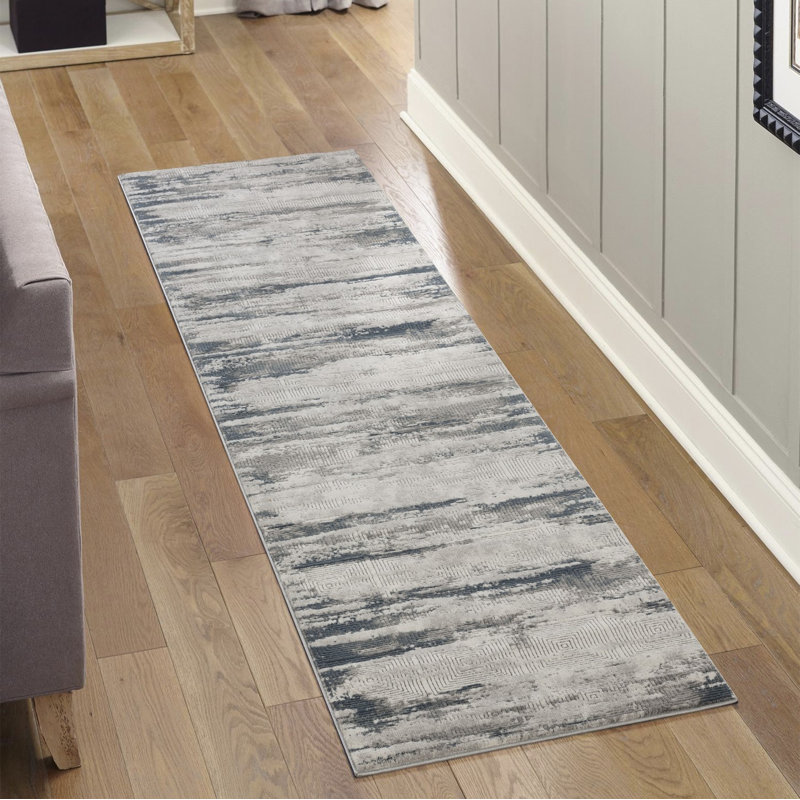 Gray Area Rug - 2 Ft. 7 In. X 9 Ft. 10 In., Runner 2'7" x 9'10"