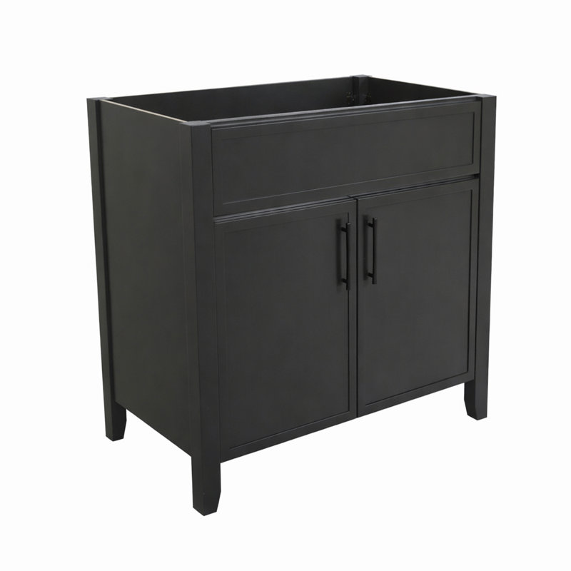 Design House Dawson l 30 po x P 21 po x H 34 po. Meuble-lavabo entièrement assemblé en fer Sherwin-Williams® avec quincaillerie noir mat (228429-IO-FA)