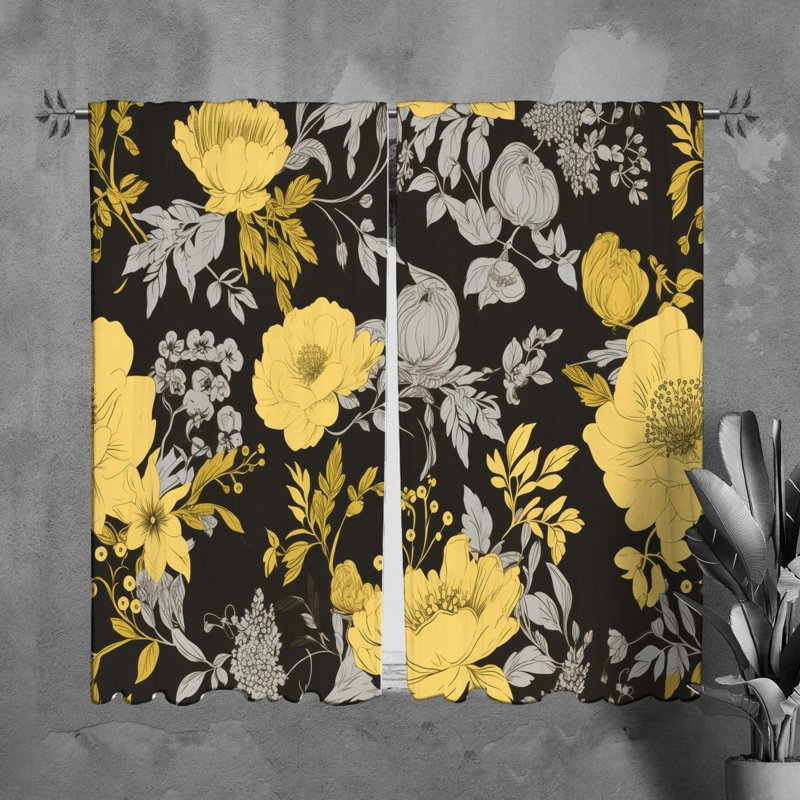 Paire de rideaux obscurcissant en polyester, H 82 po x l 20 po
