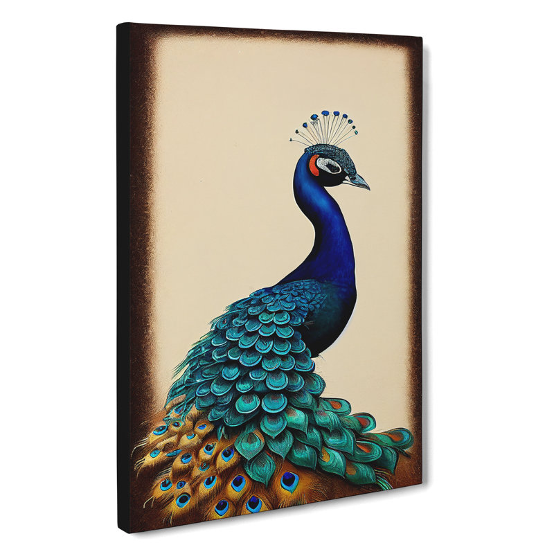 Peacock In Paradise - Wrapped Canvas, 50cm H x 35cm W