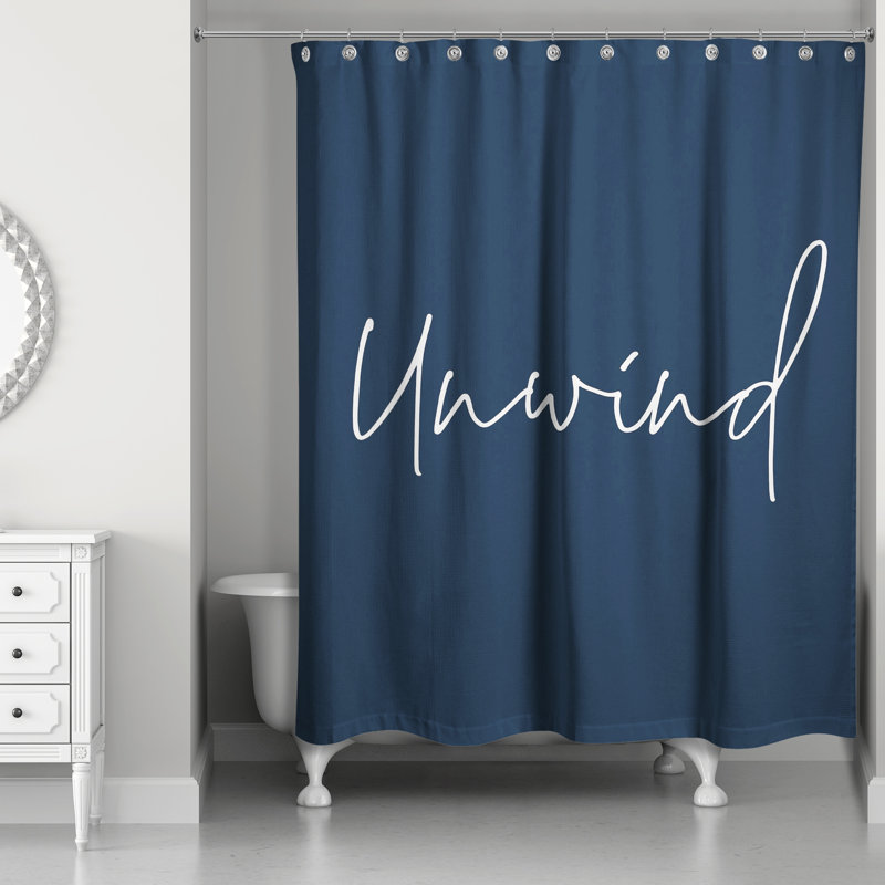 Rideau de douche Perine, Bleu marine