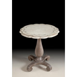 Solid Wood Pedestal End Table