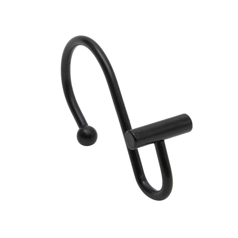 HALDEN Metal Shower Curtain Hook, Black