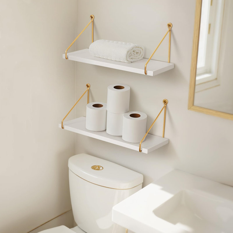 11.7"D x 16.5"W Floating Shelves for Wall,Bookshelf Organizers,Set of 2, 6.1" H x 16.5" W x 5.7" D