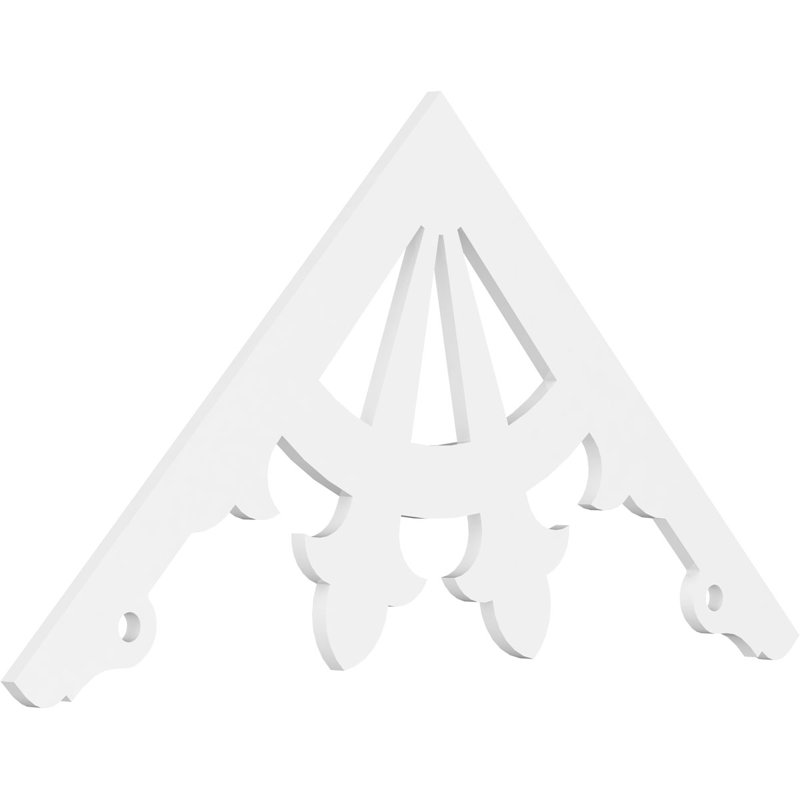 Riley Architectural Grade PVC Gable, 32.5" H x 60" W x 1" D, 12/12