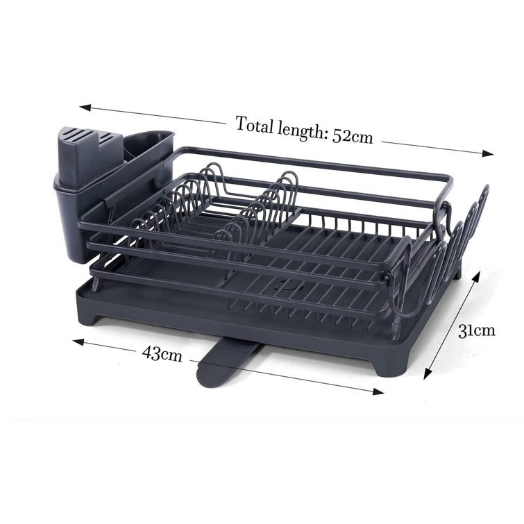 Majalis Dish Drying Rack, 2 Tier Stainless Steel Dish Racks for Kitchen  Counter, Rustproof Dish Drainer with Drainboard 