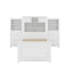 Lit plateforme simple en bois avec armoire et tiroirs-1744647642