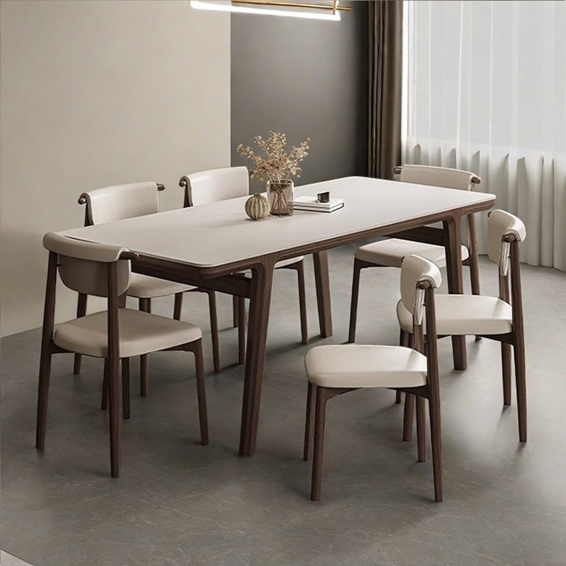 Table moderne moderne simple rectangulaire blanc mat, H 29,53 po x L 70,87 po x l 35,43 po