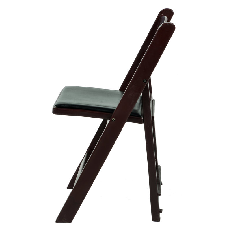 Chaise pliante rembourrée en résine, Acajou rouge