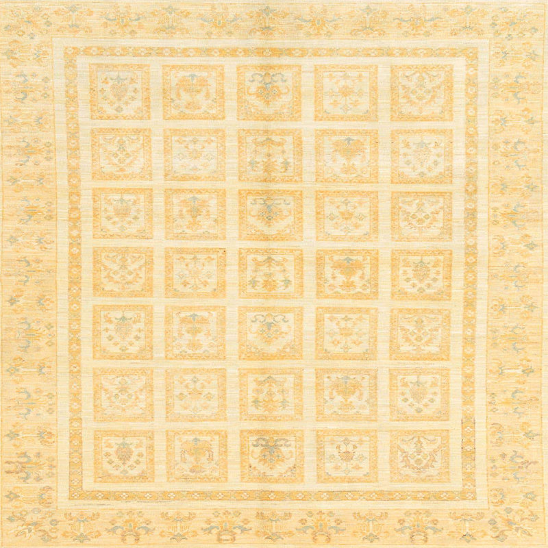 Tapis abstrait moderne 52 po, Carré 7 pi
